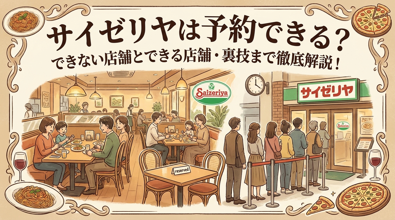 サイゼリヤは予約できるのか、店舗ごとの確認方法を解説